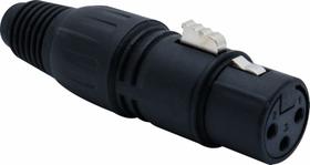 Conector xlr canon femea preto sk013 csr