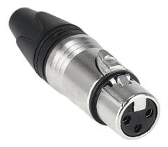 Conector Xlr Canon Linha Pesada Femea Tipo Xlr Linha Pro Mxt