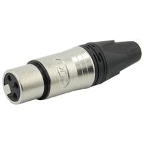 Conector XLR Fêmea 3 polos linha DLK Conector XLR Fêmea 3 polos linha DLK