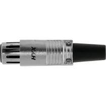 Conector XLR Fêmea 3 Pólos Niquelado HX028F HYX Conector XLR Fêmea 3 Pólos Niquelado HX028F HYX
