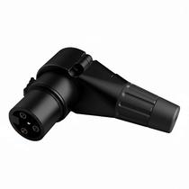 Conector XLR Femea 90 Graus Profissional Preto
