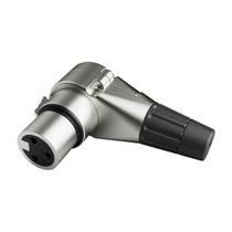 Conector XLR Femea 90 Graus Wireconex WC 2043 BK