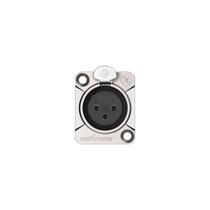 Conector XLR Fêmea Painel Roxtone RX3FD-NT Niquelado Conector XLR Fêmea Painel Roxtone RX3FD-NT Niquelado