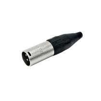 Conector XLR Linha 3 Polos Macho SA2X Niquelado Conector XLR Linha 3 Polos Macho SA2X Niquelado