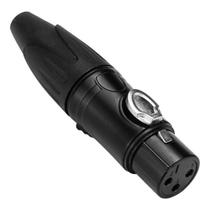 Conector xlr linha femea devox preto Conector xlr linha femea devox preto