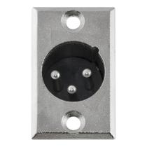 Conector XLR Macho Painel Niquelado HX039M "PCT C/2" HYX