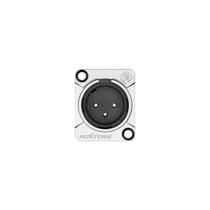Conector XLR Macho Painel Roxtone RX3MD-NT Niquelado Conector XLR Macho Painel Roxtone RX3MD-NT Niquelado