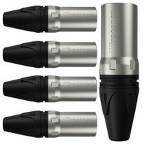 Conector Xlr Macho Wc 1013 Ml Bk Ni 3p Cabo Wireconex 05 Unidades F108