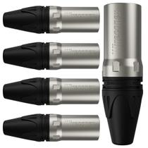 Conector Xlr Macho Wc 1013 Ml Bk Ni 3p Cabo Wireconex 05 Unidades Conector Xlr Macho Wc 1013 Ml Bk Ni 3p Cabo Wireconex 05 Unidades