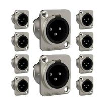 Conector Xlr Macho Wc 1033 10 Unidades Painel Wireconex F108