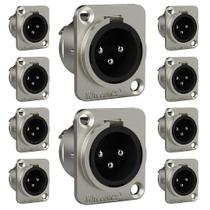 Conector Xlr Macho Wc 1033 Mp Bk Ni 3p Painel Wireconex 10 Unidades Conector Xlr Macho Wc 1033 Mp Bk Ni 3p Painel Wireconex 10 Unidades