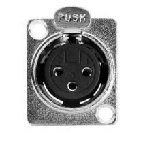 Conector Xlr Painel Cromado Fêmea Mxt 10 Unidades Conector Xlr Painel Cromado Fêmea Mxt 10 Unidades