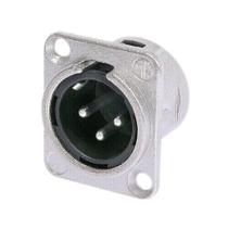 Conector XLR painel Receptáculo macho de 3 polos NC3MD-L-1 / NC3MDL-1 NEUTRIK Conector XLR painel Receptáculo macho de 3 polos NC3MD-L-1 / NC3MDL-1 NEUTRIK