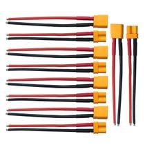 Conector XT30 Macho e Fêmea com Fio de Silicone 16AWG (100mm) Conector XT30 Macho e Fêmea com Fio de Silicone 16AWG (100mm)