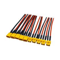 Conector XT30 Pigtail Macho E Fêmea Com Fio Estanhado 16AWG De 100mm Para Carregador De Bateria Lipo