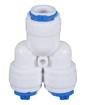 Conector Y Triplo Engate Rápido 3/8” para Purificador Filtro e Mangueira de Água Conector Y Triplo Engate Rápido 3/8” para Purificador Filtro e Mangueira de Água