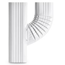Conector Y vertical Gutter Downspout 2x3 VYH branco de alto brilho