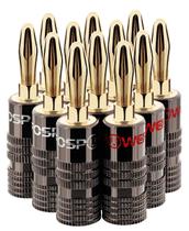 Conectores Banana FosPower - 6 Pares (12 Peças) Banhados a Ouro 24K Conectores Banana FosPower - 6 Pares (12 Peças) Banhados a Ouro 24K