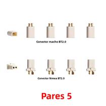 Conectores BETAFPV BT2.0 (5 Pares) - Macho e Fêmea para Carregamento de Bateria