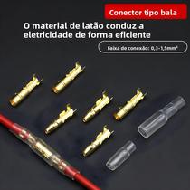 Conectores Bullet Macho E Fêmea De 3.5mm Para Motocicleta, Conjunto De 200 Peças, Terminal Clássico