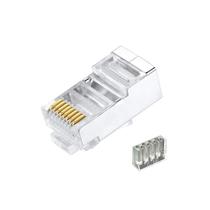 Conectores Cat6 RJ45 VIVOCH C6 de 2 peças com blindagem de metal 50 unidades Conectores Cat6 RJ45 VIVOCH C6 de 2 peças com blindagem de metal 50 unidades