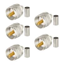 Conectores coaxiais Superbat PL259 UHF Male Solder 5 unidades Conectores coaxiais Superbat PL259 UHF Male Solder 5 unidades