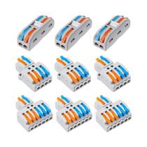 Conectores Compactos Para Emenda De Fios, Pacote Sortido Com 9 Peças, Kit De Fiação Rápida Para AWG Conectores Compactos Para Emenda De Fios, Pacote Sortido Com 9 Peças, Kit De Fiação Rápida Para AWG