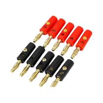 Conectores De Áudio Tipo Banana Banhados a Ouro 4mm, 10 Peças, Empilháveis Com Parafuso, Jack Sem