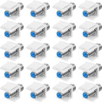 Conectores de cabo coaxial Weewooday F-Type RG6 20 unidades azuis