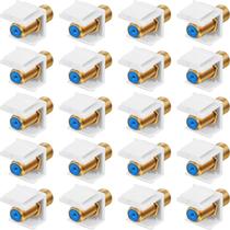 Conectores de cabo coaxial Weewooday F-Type RG6 20 unidades azuis