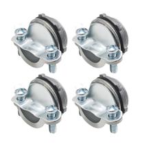 Conectores de cabo tipo abraçadeira 3/4 polegada MAKERELE, 4 unidades, zinco Conectores de cabo tipo abraçadeira 3/4 polegada MAKERELE, 4 unidades, zinco