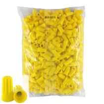 Conectores de extremidade de fio elétrico, pacote 500, 22-10 AWG HS, amarelo Conectores de extremidade de fio elétrico, pacote 500, 22-10 AWG HS, amarelo