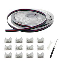 Conectores de faixa de luz LED HAMRVL, 5 pinos, 10 mm, pacote com 12