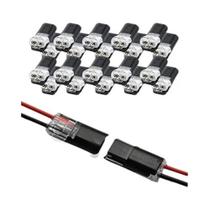 Conectores De Fio De Baixa Tensão 50pcs Plug Duplo Com Fecho De Segurança Para Fita De LED 2 Pinos Conectores De Fio De Baixa Tensão 50pcs Plug Duplo Com Fecho De Segurança Para Fita De LED 2 Pinos