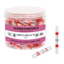 Conectores de fio de vedação de solda haisstronica 400PCS 22-18 AWG