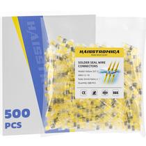 Conectores de fio de vedação de solda haisstronica 500PCS amarelos AWG12-10 Conectores de fio de vedação de solda haisstronica 500PCS amarelos AWG12-10