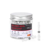 Conectores de fio de vedação de solda HKS 200PCS 26-24 AWG brancos