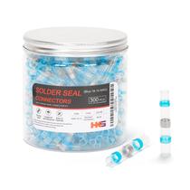 Conectores de fio de vedação de solda HKS 300PCS 16-14 AWG azul