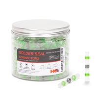 Conectores de fio de vedação de solda HKS 300PCS 18-16 AWG verdes