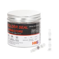 Conectores de fio de vedação de solda HKS 300PCS 26-24 AWG brancos Conectores de fio de vedação de solda HKS 300PCS 26-24 AWG brancos