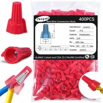 Conectores de fio Lenporl 400PCS Red Winged Electrical 22-8 AWG