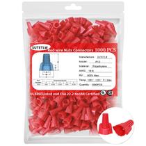Conectores de fio SUTETLW Red 1000PCS Winged Electric 18-8 AWG