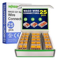 Conectores de fio WAGO Série 221, 75 unidades, emenda compacta