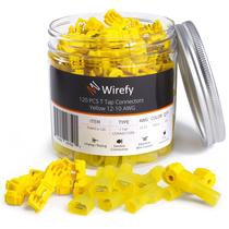 Conectores de fio Wirefy T Tap 120 PCS 12-10 AWG Amarelo