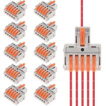 Conectores de Fios DIANN 10 peças com Alavanca 28-12 AWG para Emenda Rápida