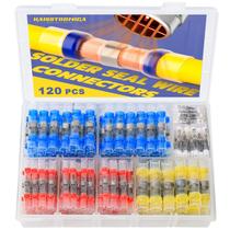 Conectores de Fios Haisstronica 120PCS Grau Marinho com Tubo Termo Retrátil