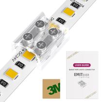 Conectores de fita LED EMITEVER, 2 pinos, sem solda, 8 mm, pacote com 12