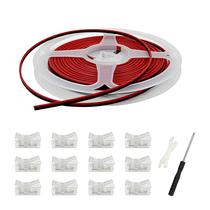 Conectores de luz de faixa de LED HAMRVL 8mm COB, pacote com 12 cabos