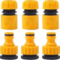 Conectores de Mangueira de Jardim ABS - 6 Peças de 1/2 Polegada - Macho Duplo Conectores de Mangueira de Jardim ABS - 6 Peças de 1/2 Polegada - Macho Duplo