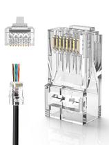Conectores de passagem RJ45 CableCreation Cat6/Cat5e, pacote com 50